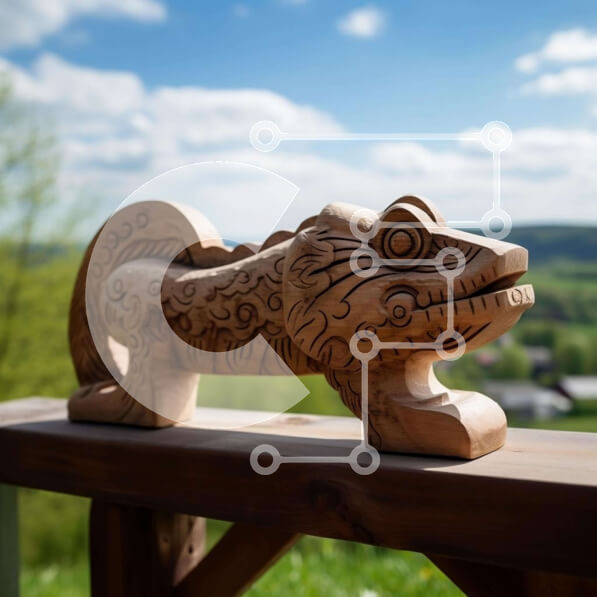 Intra Συλλεκτικό Ξύλινο Παζλ Plywood  4mm - Ξύλινο γλυπτό ζώων στη φύση Σε Ξύλινο Κουτί - Διαστάσεις: 10x10 cm – 25 κομμάτια