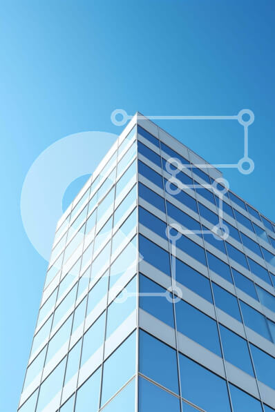 Intra Συλλεκτικό Ξύλινο Παζλ Plywood  4mm - Ψηλό γυάλινο κτήριο που βλέπει στον ουρανό Σε Ξύλινο Κουτί - Διαστάσεις Puzzle: 10x10 cm – 25 κομμάτια