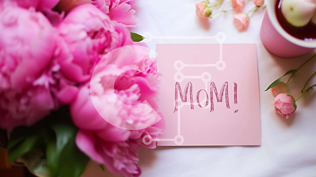 Intra Συλλεκτικό Ξύλινο Παζλ Plywood  4mm - Σύνθεση γλυκιάς κάρτας «μαμάς» και λουλουδιών Σε Ξύλινο Κουτί - Διαστάσεις: 10x10 cm – 25 κομμάτια