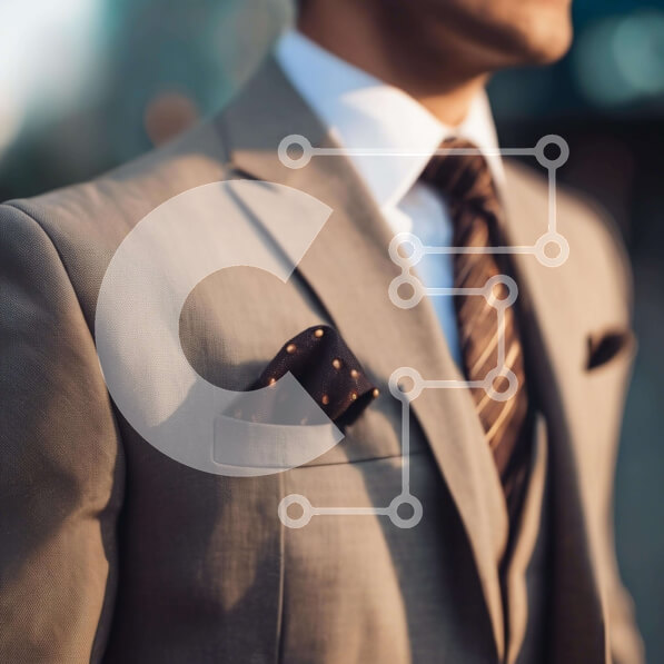 Intra Συλλεκτικό Ξύλινο Παζλ Plywood  4mm - Καλοντυμένος άντρας με μπεζ κοστούμι και γραβάτα Σε Ξύλινο Κουτί - Διαστάσεις Puzzle: 10x10 cm – 25 κομμάτια