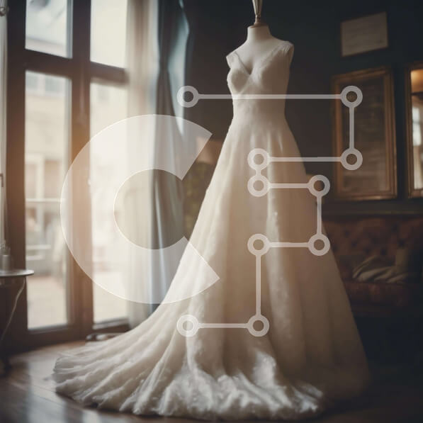 Σετ των 2 Intra Συλλεκτικό Ξύλινο Παζλ Plywood  4mm - Νυφικό μανεκέν στην οθόνη στο φωτεινό δωμάτιο Σε Ξύλινο Κουτί - Διαστάσεις: 10x10 cm – 25 κομμάτια