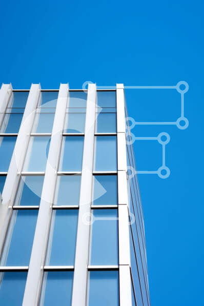 Intra Συλλεκτικό Ξύλινο Παζλ Plywood  4mm - Μοντέρνο γυάλινο κτήριο με θέα στον καθαρό ουρανό Σε Ξύλινο Κουτί - Διαστάσεις Puzzle: 10x10 cm – 25 κομμάτια