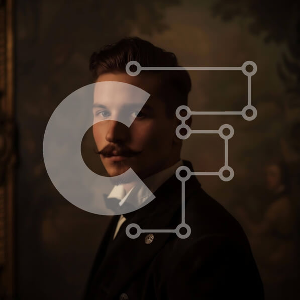 Intra Συλλεκτικό Ξύλινο Παζλ Plywood  4mm - Άνδρας με σμόκιν και παπιγιόν Σε Ξύλινο Κουτί - Διαστάσεις Puzzle: 10x10 cm – 25 κομμάτια