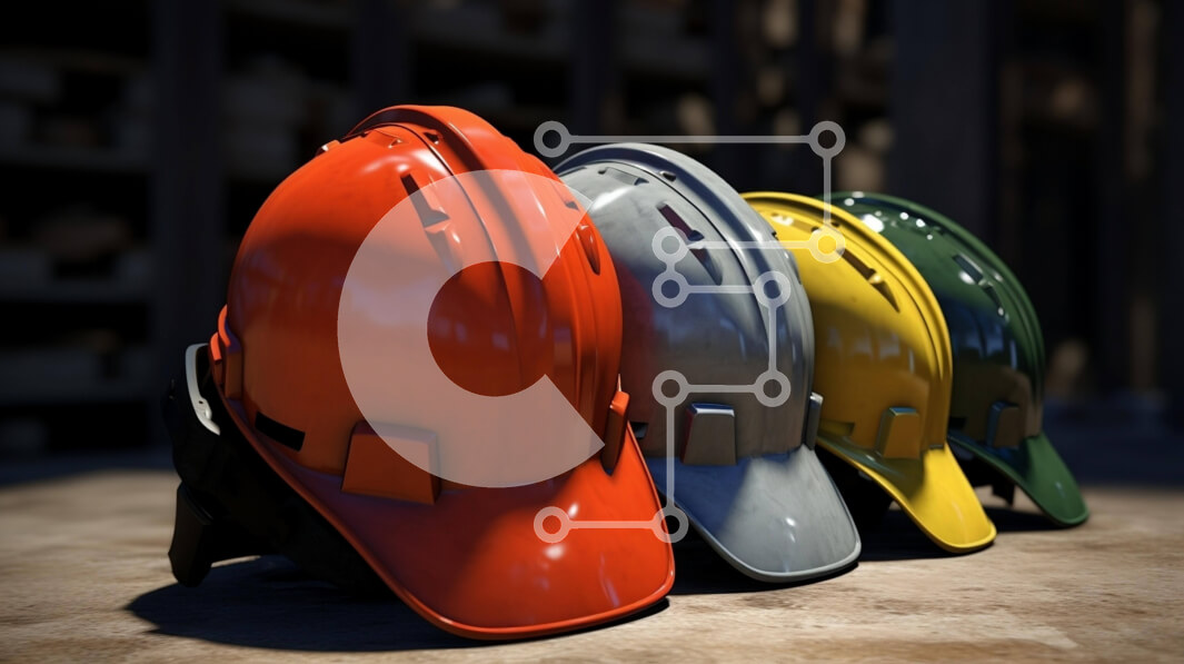 Intra Συλλεκτικό Ξύλινο Παζλ Plywood  4mm - Πολύχρωμα σκληρά καπέλα σε ξύλινη επιφάνεια Σε Ξύλινο Κουτί - Διαστάσεις Puzzle: 10x10 cm – 25 κομμάτια