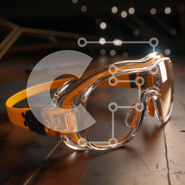 Intra Συλλεκτικό Ξύλινο Παζλ Plywood  4mm - Πορτοκαλί και καθαρά γυαλιά σε ξύλινη επιφάνεια Σε Ξύλινο Κουτί - Διαστάσεις: 10x10 cm – 25 κομμάτια