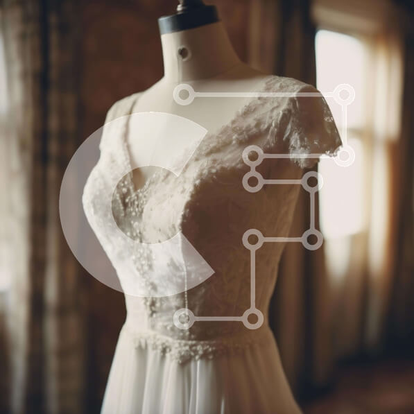 Σετ των 2 Intra Συλλεκτικό Ξύλινο Παζλ Plywood  4mm - Κομψό λευκό φόρεμα σε μανεκέν Σε Ξύλινο Κουτί - Διαστάσεις: 10x10 cm – 25 κομμάτια