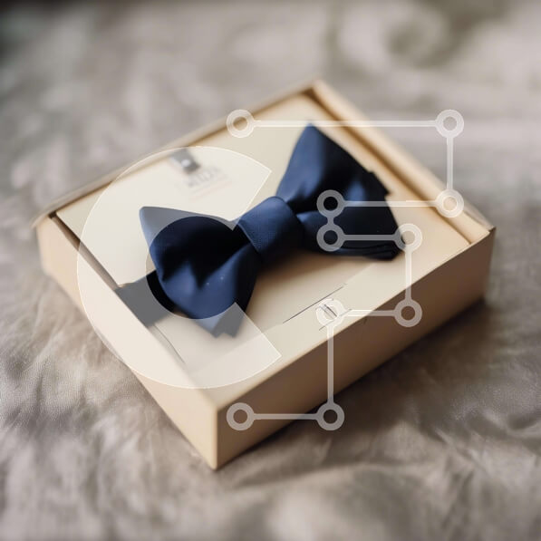 Σετ των 2 Intra Συλλεκτικό Ξύλινο Παζλ Plywood  4mm - Μπλε παπιγιόν σε ανοιχτό κουτί Σε Ξύλινο Κουτί - Διαστάσεις: 10x10 cm – 25 κομμάτια