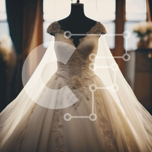 Σετ των 2 Intra Συλλεκτικό Ξύλινο Παζλ Plywood  4mm - Κομψό νυφικό με λουλούδια Σε Ξύλινο Κουτί - Διαστάσεις: 10x10 cm – 25 κομμάτια