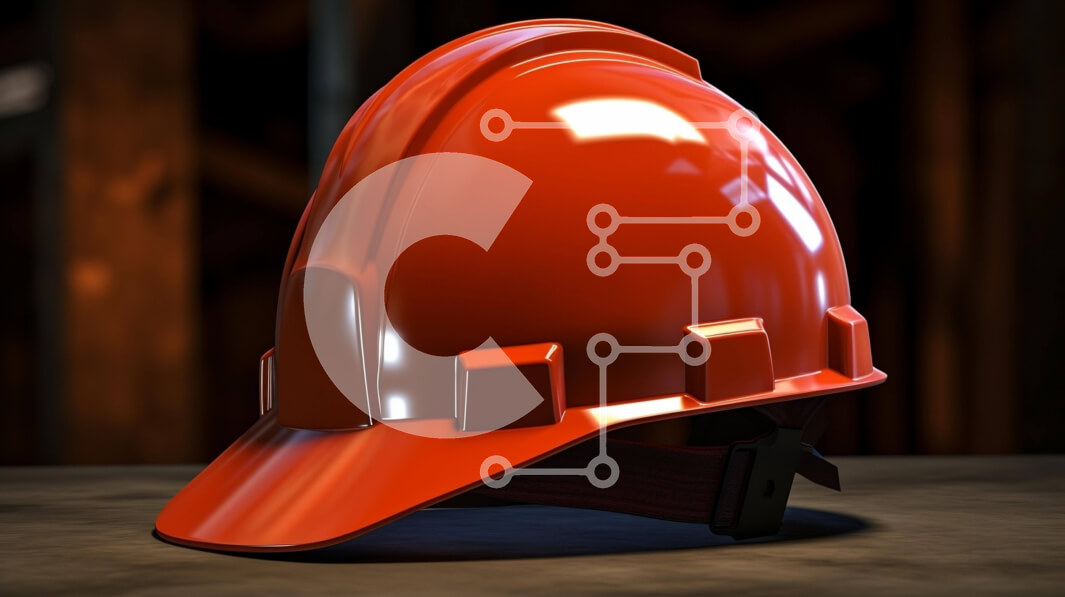 Intra Συλλεκτικό Ξύλινο Παζλ Plywood  4mm - Πορτοκαλί σκληρό καπέλο σε τσιμεντένια επιφάνεια Σε Ξύλινο Κουτί - Διαστάσεις Puzzle: 10x10 cm – 25 κομμάτια