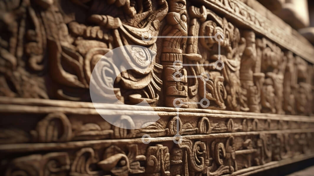 Intra Συλλεκτικό Ξύλινο Παζλ Plywood  4mm - Περίπλοκα ξυλόγλυπτα στον αρχαίο πολιτισμό Σε Ξύλινο Κουτί - Διαστάσεις Puzzle: 10x10 cm – 25 κομμάτια