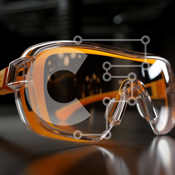 Intra Συλλεκτικό Ξύλινο Παζλ Plywood  4mm - Καθαρά γυαλιά με πορτοκαλί φακούς Σε Ξύλινο Κουτί - Διαστάσεις: 10x10 cm – 25 κομμάτια