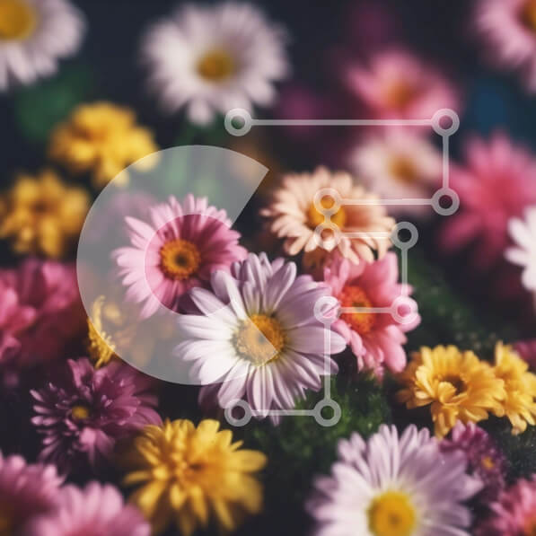 Σετ των 2 Intra Συλλεκτικό Ξύλινο Παζλ Plywood  4mm - Πολύχρωμο μπουκέτο λουλούδια για ειδικές περιστάσεις Σε Ξύλινο Κουτί - Διαστάσεις: 10x10 cm – 25 κομμάτια