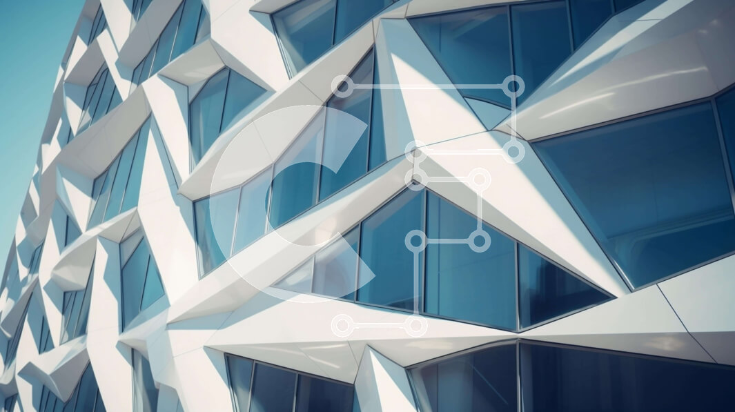 Intra Συλλεκτικό Ξύλινο Παζλ Plywood  4mm - Μοντέρνο κτίριο με γεωμετρικά σχήματα και γλυπτική Σε Ξύλινο Κουτί - Διαστάσεις Puzzle: 10x10 cm – 25 κομμάτια