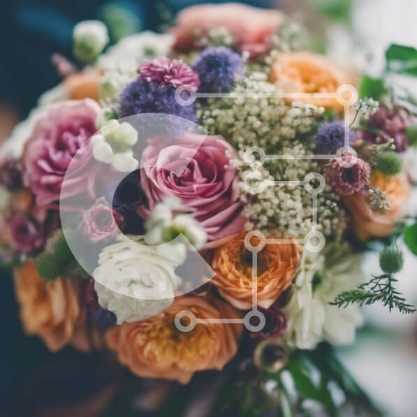 Intra Συλλεκτικό Ξύλινο Παζλ Plywood  4mm - Πολύχρωμο μπουκέτο λουλουδιών με τριαντάφυλλα, μαργαρίτες και γαρύφαλλα Σε Ξύλινο Κουτί - Διαστάσεις: 10x10 cm – 25 κομμάτια