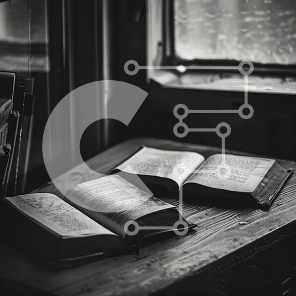 Intra Συλλεκτικό Ξύλινο Παζλ Plywood  4mm - Δύο ανοιχτά βιβλία σε ένα ξύλινο τραπέζι Σε Ξύλινο Κουτί - Διαστάσεις Puzzle: 10x10 cm – 25 κομμάτια