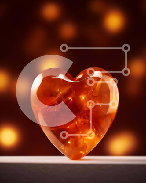 Intra Συλλεκτικό Ξύλινο Παζλ Plywood  4mm - Γυάλινο αντικείμενο σε σχήμα καρδιάς Σε Ξύλινο Κουτί - Διαστάσεις: 10x10 cm – 25 κομμάτια