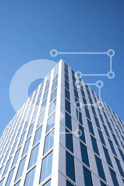 Intra Συλλεκτικό Ξύλινο Παζλ Plywood  4mm - Ψηλό λευκό κτίριο με παράθυρα και μπλε ουρανό Σε Ξύλινο Κουτί - Διαστάσεις Puzzle: 10x10 cm – 25 κομμάτια