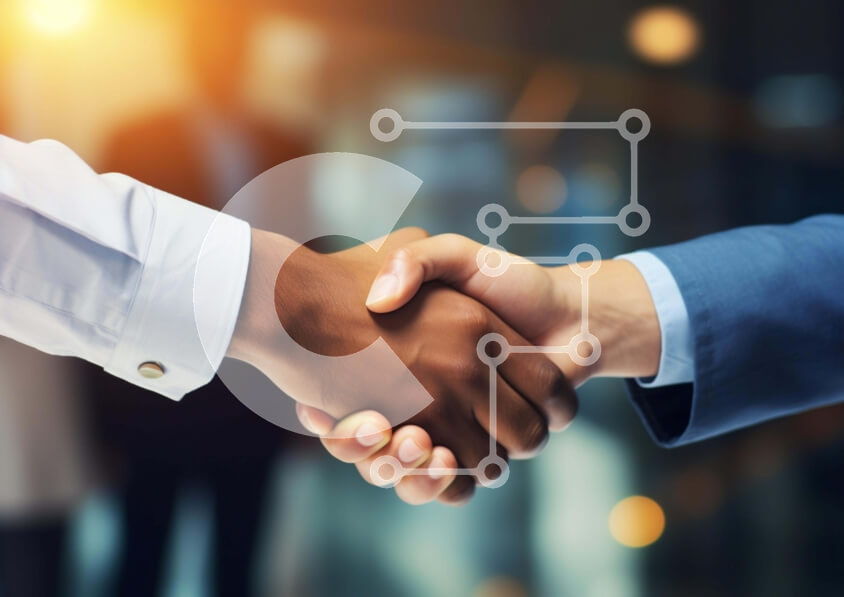 Intra Συλλεκτικό Ξύλινο Παζλ Plywood  4mm - Επιχειρηματίες χειραψία Σε Ξύλινο Κουτί - Διαστάσεις Puzzle: 10x10 cm – 25 κομμάτια