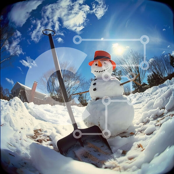 Intra Συλλεκτικό Ξύλινο Παζλ Plywood  4mm - Χιονάνθρωπος στη Χώρα των Θαυμάτων του Χειμώνα Σε Ξύλινο Κουτί - Διαστάσεις Puzzle: 10x10 cm – 25 κομμάτια