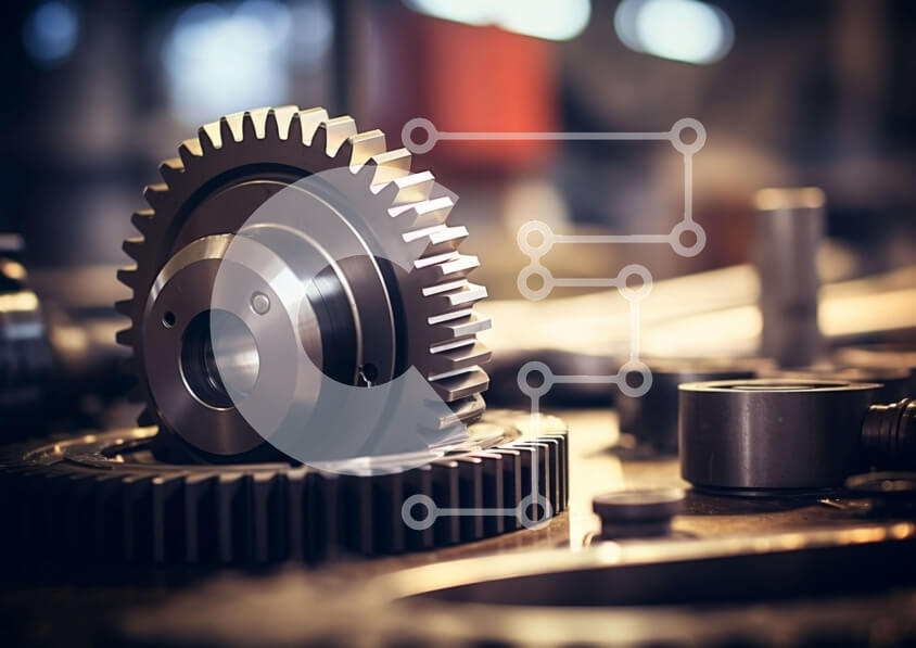 Intra Συλλεκτικό Ξύλινο Παζλ Plywood  4mm - Βιομηχανικά γρανάζια και εξαρτήματα Σε Ξύλινο Κουτί - Διαστάσεις Puzzle: 10x10 cm – 25 κομμάτια