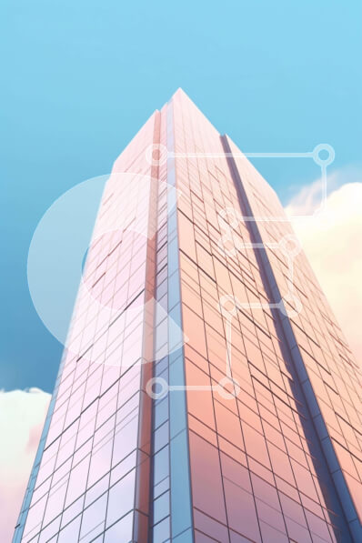 Intra Συλλεκτικό Ξύλινο Παζλ Plywood  4mm - Σύγχρονο γυάλινο κτήριο που επιπλέει στον ουρανό Σε Ξύλινο Κουτί - Διαστάσεις Puzzle: 10x10 cm – 25 κομμάτια