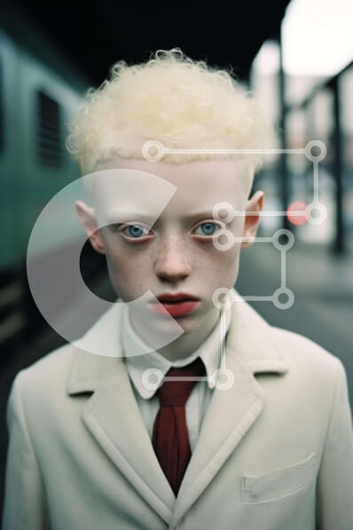 Intra Συλλεκτικό Ξύλινο Παζλ Plywood  4mm - Νεαρό αγόρι στο σταθμό τρένου Σε Ξύλινο Κουτί - Διαστάσεις Puzzle: 10x10 cm – 25 κομμάτια