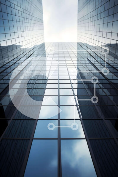 Intra Συλλεκτικό Ξύλινο Παζλ Plywood  4mm - Αεροφωτογραφία των ψηλών γυάλινων κτιρίων Σε Ξύλινο Κουτί - Διαστάσεις Puzzle: 10x10 cm – 25 κομμάτια