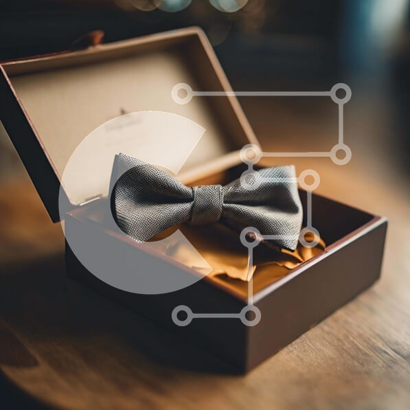 Σετ των 2 Intra Συλλεκτικό Ξύλινο Παζλ Plywood  4mm - Γκρι παπιγιόν  Σε Ξύλινο Κουτί Σε Ξύλινο Κουτί - Διαστάσεις: 10x10 cm – 25 κομμάτια