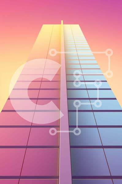 Intra Συλλεκτικό Ξύλινο Παζλ Plywood  4mm - Πολύχρωμο αφηρημένο κτίρια εικονογράφηση Σε Ξύλινο Κουτί - Διαστάσεις Puzzle: 10x10 cm – 25 κομμάτια