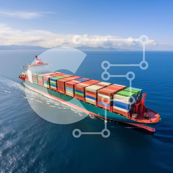 Intra Συλλεκτικό Ξύλινο Παζλ Plywood  4mm - Πλοίο εμπορευματοκιβωτίων που πλέει στον ανοιχτό ωκεανό Σε Ξύλινο Κουτί - Διαστάσεις Puzzle: 10x10 cm – 25 κομμάτια