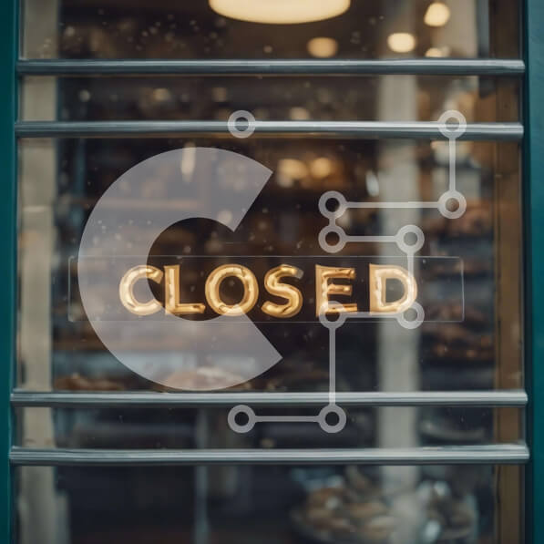 Intra Συλλεκτικό Ξύλινο Παζλ Plywood  4mm - Νέον «Κλειστή» πινακίδα σε γυάλινο παράθυρο Σε Ξύλινο Κουτί - Διαστάσεις Puzzle: 10x10 cm – 25 κομμάτια