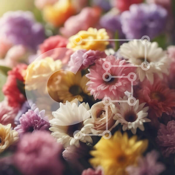 Intra Συλλεκτικό Ξύλινο Παζλ Plywood  4mm - Ζωντανό πολύχρωμο μπουκέτο λουλουδιών σε ανοιχτό βάζο Σε Ξύλινο Κουτί - Διαστάσεις: 10x10 cm – 25 κομμάτια