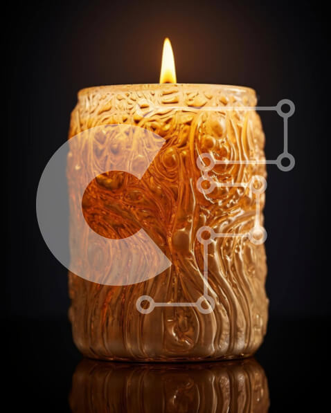 Intra Συλλεκτικό Ξύλινο Παζλ Plywood  4mm - Περίπλοκα σκαλισμένο κερί που φωτίζεται στο σκοτάδι Σε Ξύλινο Κουτί - Διαστάσεις: 10x10 cm – 25 κομμάτια