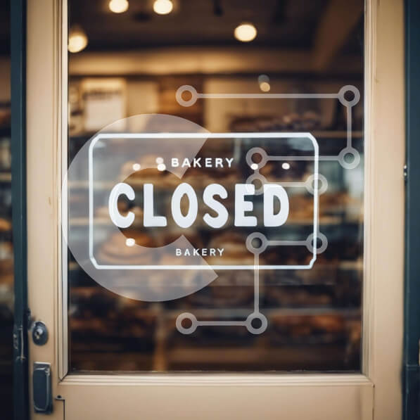 Intra Συλλεκτικό Ξύλινο Παζλ Plywood  4mm - Αρτοποιείο κλειστή πινακίδα στη γυάλινη πόρτα Σε Ξύλινο Κουτί - Διαστάσεις Puzzle: 10x10 cm – 25 κομμάτια