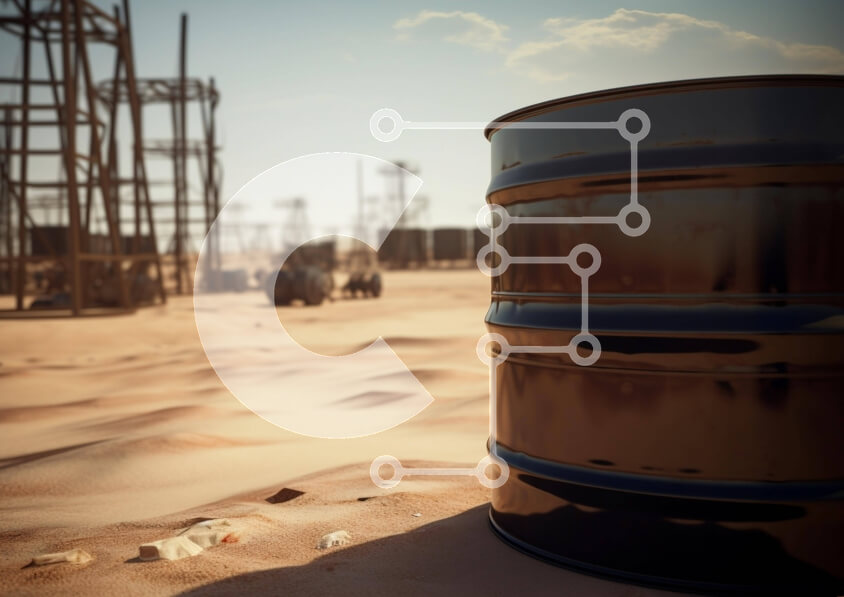 Intra Συλλεκτικό Ξύλινο Παζλ Plywood  4mm - Μεγάλο μαύρο βαρέλι στην έρημο Σε Ξύλινο Κουτί - Διαστάσεις Puzzle: 10x10 cm – 25 κομμάτια