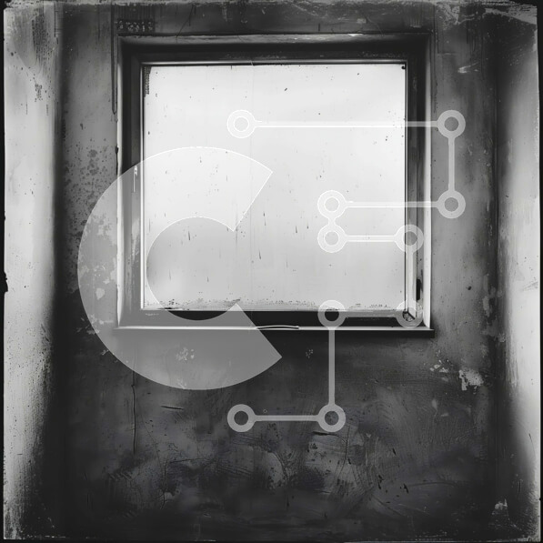 Intra Συλλεκτικό Ξύλινο Παζλ Plywood  4mm - Κενό σκοτεινό δωμάτιο με σπασμένο παράθυρο Σε Ξύλινο Κουτί - Διαστάσεις Puzzle: 10x10 cm – 25 κομμάτια