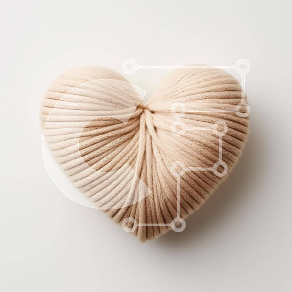 Σετ των 2 Intra Συλλεκτικό Ξύλινο Παζλ Plywood  4mm - Πλεκτό μαξιλάρι μπεζ σε σχήμα καρδιάς Σε Ξύλινο Κουτί - Διαστάσεις: 10x10 cm – 25 κομμάτια