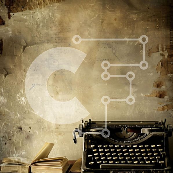 Intra Συλλεκτικό Ξύλινο Παζλ Plywood  4mm - Vintage γραφομηχανή σε ξύλινο τραπέζι Σε Ξύλινο Κουτί - Διαστάσεις: 10x10 cm – 25 κομμάτια