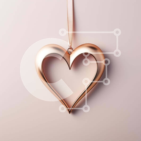 Intra Συλλεκτικό Ξύλινο Παζλ Plywood  4mm - Διακόσμηση με χρυσή καρδιά για την ημέρα του Αγίου Βαλεντίνου Σε Ξύλινο Κουτί - Διαστάσεις: 10x10 cm – 25 κομμάτια