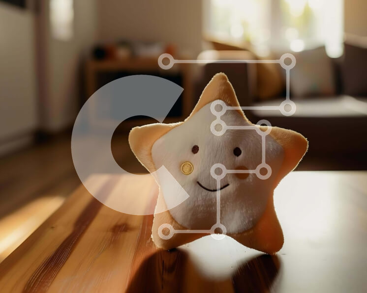 Intra Συλλεκτικό Ξύλινο Παζλ Plywood  4mm - Χαρούμενο λούτρινο ζώο σε σχήμα αστεριού Σε Ξύλινο Κουτί - Διαστάσεις: 10x10 cm – 25 κομμάτια