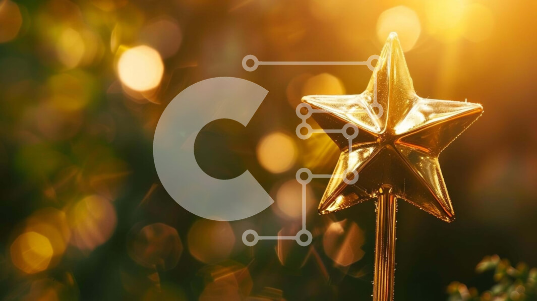 Intra Συλλεκτικό Ξύλινο Παζλ Plywood  4mm - Στολίδι Golden Star Σε Ξύλινο Κουτί - Διαστάσεις Puzzle: 10x10 cm – 25 κομμάτια