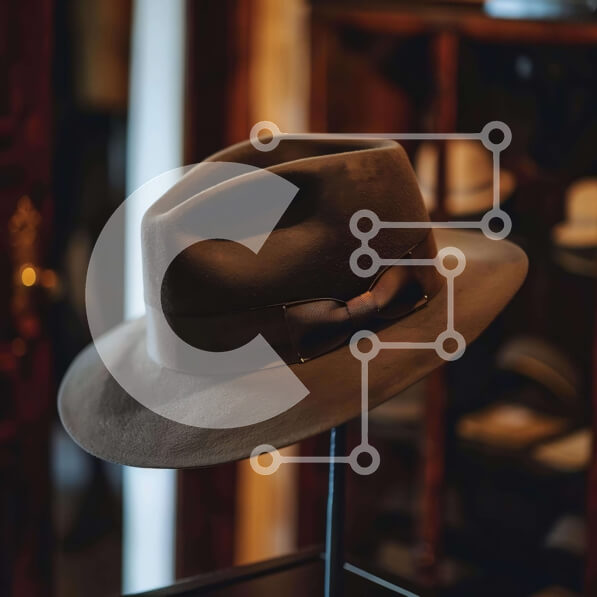 Σετ των 2 Intra Συλλεκτικό Ξύλινο Παζλ Plywood  4mm - Κομψή οθόνη καπέλων και ανδρικών παπουτσιών Fedora Σε Ξύλινο Κουτί - Διαστάσεις: 10x10 cm – 25 κομμάτια