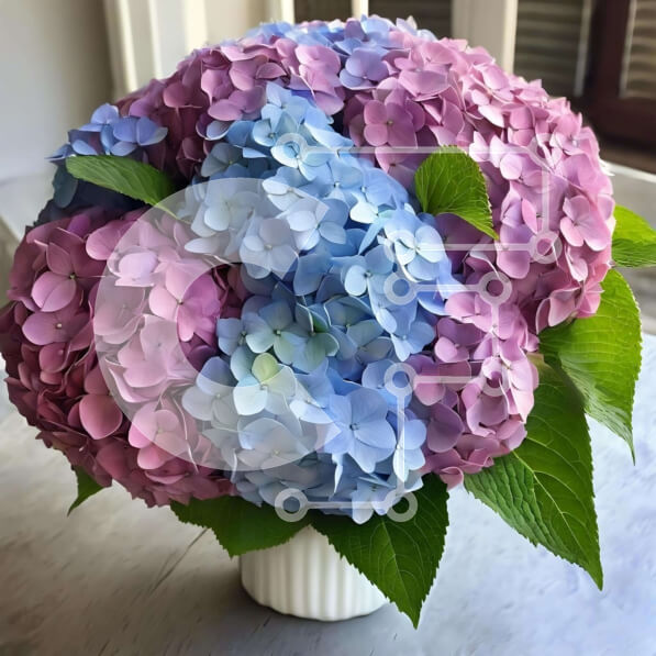 Intra Συλλεκτικό Ξύλινο Παζλ Plywood  4mm - Λευκό βάζο με μπλε και μωβ λουλούδια Σε Ξύλινο Κουτί - Διαστάσεις: 10x10 cm – 25 κομμάτια