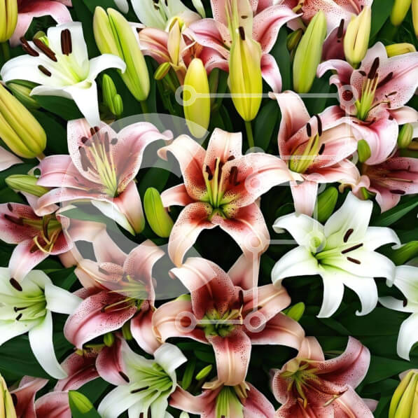 Intra Συλλεκτικό Ξύλινο Παζλ Plywood  4mm - Μπουκέτο με ροζ, λευκά και πράσινα κρίνα Σε Ξύλινο Κουτί - Διαστάσεις: 10x10 cm – 25 κομμάτια