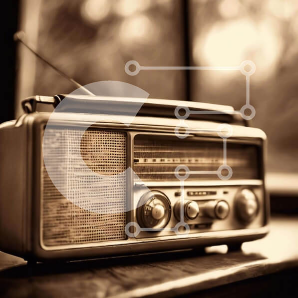 Intra Συλλεκτικό Ξύλινο Παζλ Plywood  4mm - Vintage ραδιόφωνο σε ξύλινο τραπέζι Σε Ξύλινο Κουτί - Διαστάσεις Puzzle: 10x10 cm – 25 κομμάτια