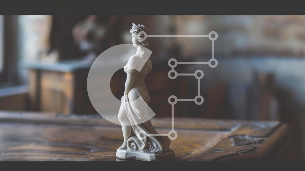 Intra Συλλεκτικό Ξύλινο Παζλ Plywood  4mm - Καλλιτεχνικό λευκό άγαλμα κομψής γυναίκας Σε Ξύλινο Κουτί - Διαστάσεις Puzzle: 10x10 cm – 25 κομμάτια