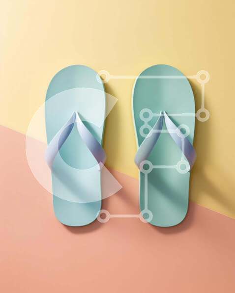 Intra Συλλεκτικό Ξύλινο Παζλ Plywood  4mm - Μπλε σαγιονάρες σε πολύχρωμο φόντο Σε Ξύλινο Κουτί - Διαστάσεις Puzzle: 10x10 cm – 25 κομμάτια