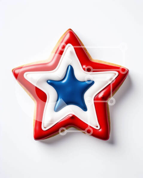 Σετ των 2 Intra Συλλεκτικό Ξύλινο Παζλ Plywood  4mm - Πατριωτικό μπισκότο σε σχήμα αστεριού Σε Ξύλινο Κουτί - Διαστάσεις: 10x10 cm – 25 κομμάτια