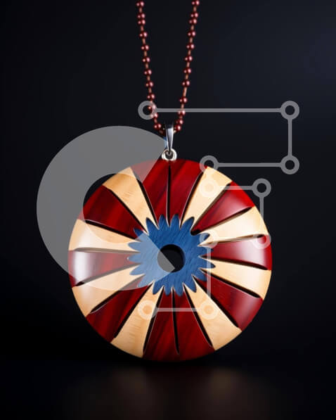 Intra Συλλεκτικό Ξύλινο Παζλ Plywood  4mm - Κυκλικό Ξύλινο Μενταγιόν Σε Ξύλινο Κουτί - Διαστάσεις Puzzle: 10x10 cm – 25 κομμάτια