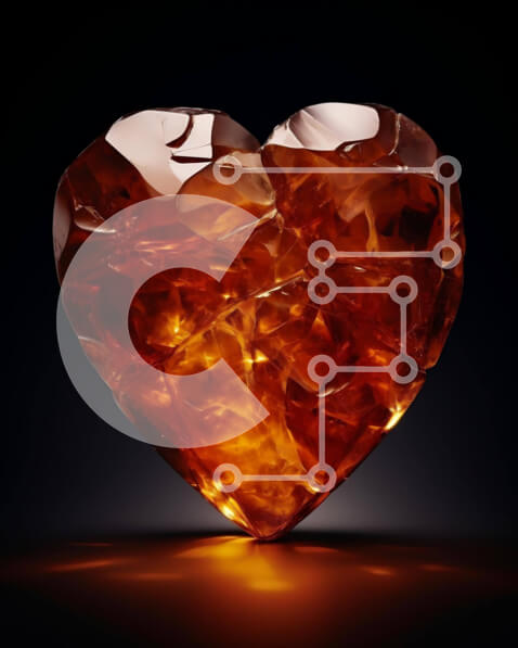 Intra Συλλεκτικό Ξύλινο Παζλ Plywood  4mm - Γυαλί σε σχήμα καρδιάς Σε Ξύλινο Κουτί - Διαστάσεις: 10x10 cm – 25 κομμάτια